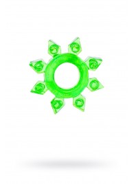 Зеленое эрекционное кольцо-звезда - Toyfa Basic - в Миассе купить с доставкой