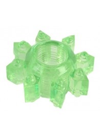 Зеленое эрекционное кольцо-звезда - Toyfa Basic - в Миассе купить с доставкой