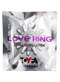 Прозрачное гелевое эрекционное кольцо с шипиками - Toyfa Basic - в Миассе купить с доставкой