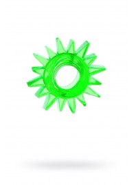 Зеленое эрекционное кольцо-солнце - Toyfa Basic - в Миассе купить с доставкой