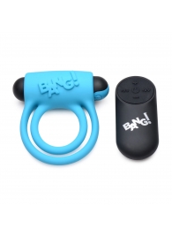 Голубое эрекционное виброкольцо 28X Remote Control Vibrating Cock Ring   Bullet - XR Brands - в Миассе купить с доставкой