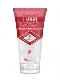 Интимный гель-смазка на водной основе Lubrimax Magic Strawberry - 75 мл. - ИнтелБИО - купить с доставкой в Миассе