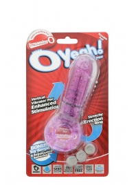 Фиолетовое эрекционное кольцо с вибрацией и пальчиком OYEAH PURPLE - Screaming O - в Миассе купить с доставкой