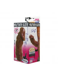 Коричневая насадка на пенис Wolftooth Sleeve - 13 см. - Baile - в Миассе купить с доставкой