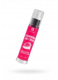 Массажное масло 2-в-1 с разогревающим эффектом и вкусом клубники со сливками - 50 мл. - Secret Play - купить с доставкой в Миассе