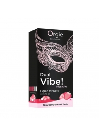 Съедобный жидкий вибратор Dual Vibe! со вкусом клубничного джина с тоником - 15 мл. - ORGIE - купить с доставкой в Миассе