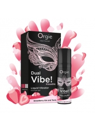 Съедобный жидкий вибратор Dual Vibe! со вкусом клубничного джина с тоником - 15 мл. - ORGIE - купить с доставкой в Миассе