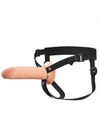Полый страпон на ремнях 8’’ Hollow Silicone Strap-on - Pipedream - купить с доставкой в Миассе