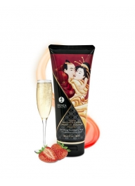 Массажный крем для тела с ароматом клубники и шампанского Sparkling Strawberry Wine - 200 мл. - Shunga - купить с доставкой в Миассе