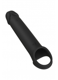 Черная насадка-удлинитель с вибрацией Vibrating Extender With Remote - Dream Toys - в Миассе купить с доставкой