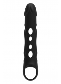 Черная насадка-удлинитель Vibrating Extender With Remote с вибрацией - Dream Toys - в Миассе купить с доставкой