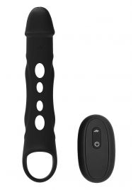 Черная насадка-удлинитель Vibrating Extender With Remote с вибрацией - Dream Toys - в Миассе купить с доставкой