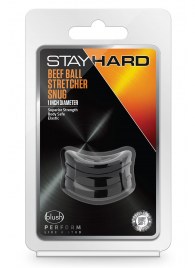 Черное эрекционное кольцо на мошонку Beef Ball Stretcher Snug - Blush Novelties - в Миассе купить с доставкой