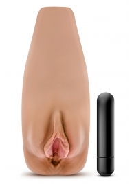 Маструбатор-вагина с вибрацией Soft   Wet Renata Realistic Tan Masturbator - Blush Novelties - в Миассе купить с доставкой