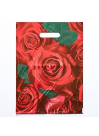 Пакет с цветочным принтом и вырубной ручкой (30х40 см) - Сима-Ленд - купить с доставкой в Миассе