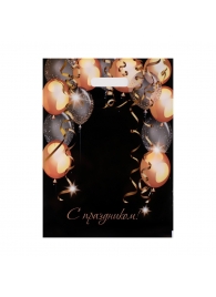 Пакет с вырубной ручкой и принтом в виде шариков (30х40 см) - Сима-Ленд - купить с доставкой в Миассе