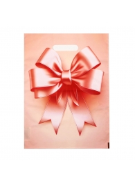 Пакет с принтом в виде банта с вырубной ручкой (30х40 см) - Сима-Ленд - купить с доставкой в Миассе