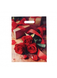 Пакет с принтом в виде роз (31х40 см) - Сима-Ленд - купить с доставкой в Миассе