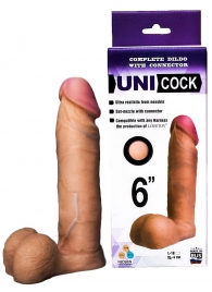 Насадка для страпона фаллической формы UNICOCK 6  - 18 см. - LOVETOY (А-Полимер) - купить с доставкой в Миассе