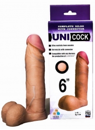 Насадка для страпона фаллической формы UNICOCK 6  - 18 см. - LOVETOY (А-Полимер) - купить с доставкой в Миассе