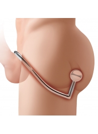 Кольцо на пенис с анальным стимулятором Stainless Steel Anal Hook   Cock Ring - BlueLine - в Миассе купить с доставкой
