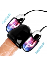 Черная стимулирующая насадка для головки полового члена Multi Speed Vibrating Penis Head Teaser - XR Brands - в Миассе купить с доставкой