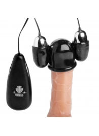 Черная стимулирующая насадка для головки полового члена Multi Speed Vibrating Penis Head Teaser - XR Brands - в Миассе купить с доставкой