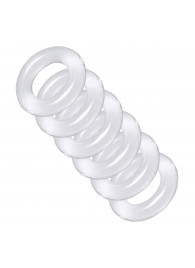 Комплект из 6 прозрачных эрекционных колец Ring Master Custom Ball Stretcher Kit - XR Brands - в Миассе купить с доставкой