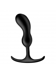 Черный массажер простаты с утяжелителями Premium Silicone Weighted Prostate Plug Medium - 16,3 см. - XR Brands - в Миассе купить с доставкой