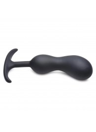 Черный массажер простаты с утяжелителями Premium Silicone Weighted Prostate Plug Large - 18,8 см. - XR Brands - в Миассе купить с доставкой