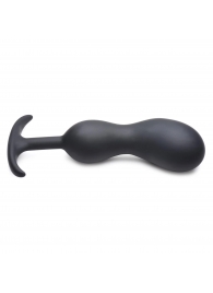 Черный массажер простаты с утяжелителями Premium Silicone Weighted Prostate Plug XL - 20,8 см. - XR Brands - в Миассе купить с доставкой