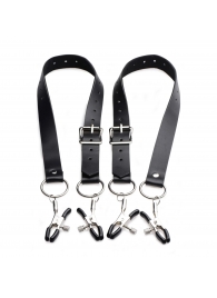 Ремни с зажимами для половых губ Spread Labia Spreader Straps with Clamps - XR Brands - купить с доставкой в Миассе