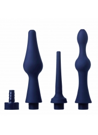 Набор из 3 универсальных насадок для анального душа Universal 3 Piece Silicone Enema Attachment Set - XR Brands - купить с доставкой в Миассе