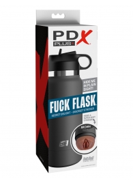 Смуглый мастурбатор-вагина в корпусе-бутылке F*ck Flask - Pipedream - в Миассе купить с доставкой