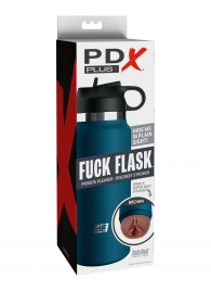 Смуглый мастурбатор-вагина в синей колбе F*ck Flask - Pipedream - в Миассе купить с доставкой
