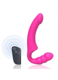 Розовый безремневой страпон Straples Strap-On Dildo - Erokay - купить с доставкой в Миассе