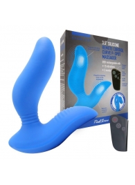 Синий вибромассажер простаты 3,5’’ Remote Control Curve P-spot Massager - 12 см. - Erokay - в Миассе купить с доставкой
