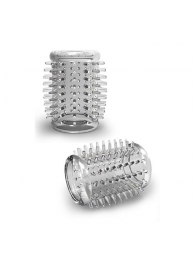 Прозрачная насадка с шипами STAY HARD COCK SLEEVE 01 CLEAR - Blush Novelties - в Миассе купить с доставкой