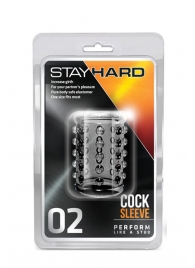 Прозрачная насадка на пенис с шишечками STAY HARD COCK SLEEVE 02 CLEAR - Blush Novelties - в Миассе купить с доставкой