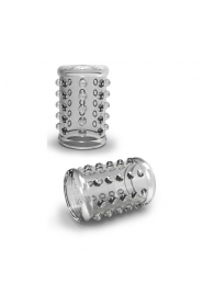 Прозрачная насадка на пенис с шишечками STAY HARD COCK SLEEVE 02 CLEAR - Blush Novelties - в Миассе купить с доставкой