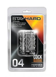Прозрачная насадка с бороздками STAY HARD COCK SLEEVE 04 CLEAR - Blush Novelties - в Миассе купить с доставкой