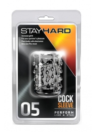 Прозрачная насадка с капельками STAY HARD COCK SLEEVE 05 CLEAR - Blush Novelties - в Миассе купить с доставкой
