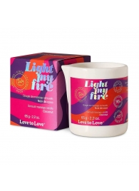 Массажная свеча Light My Fire Coconut с ароматом кокоса - 65 гр. - Love to Love - купить с доставкой в Миассе