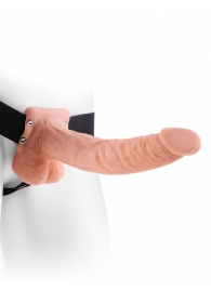 Полый страпон телесного цвета Hollow Strap-On with Balls - 24 см. - Pipedream - купить с доставкой в Миассе