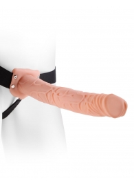 Фаллопротез телесного цвета Hollow Strap-On - 29 см. - Pipedream - купить с доставкой в Миассе