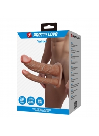 Реалистичная полая насадка на член для двойного проникновения Yairon - 17,5 см. - Baile - купить с доставкой в Миассе