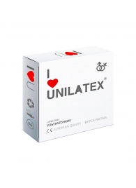 Ультратонкие презервативы Unilatex Ultra Thin - 3 шт. - Unilatex - купить с доставкой в Миассе