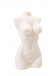 Белая интерьерная свеча в форме женского торса - 850 гр. - Pecado - купить с доставкой в Миассе