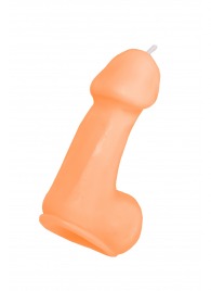 Оранжевая свеча в форме пениса - 47 гр. - Pecado - купить с доставкой в Миассе