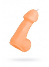 Оранжевая свеча в форме пениса - 47 гр. - Pecado - купить с доставкой в Миассе